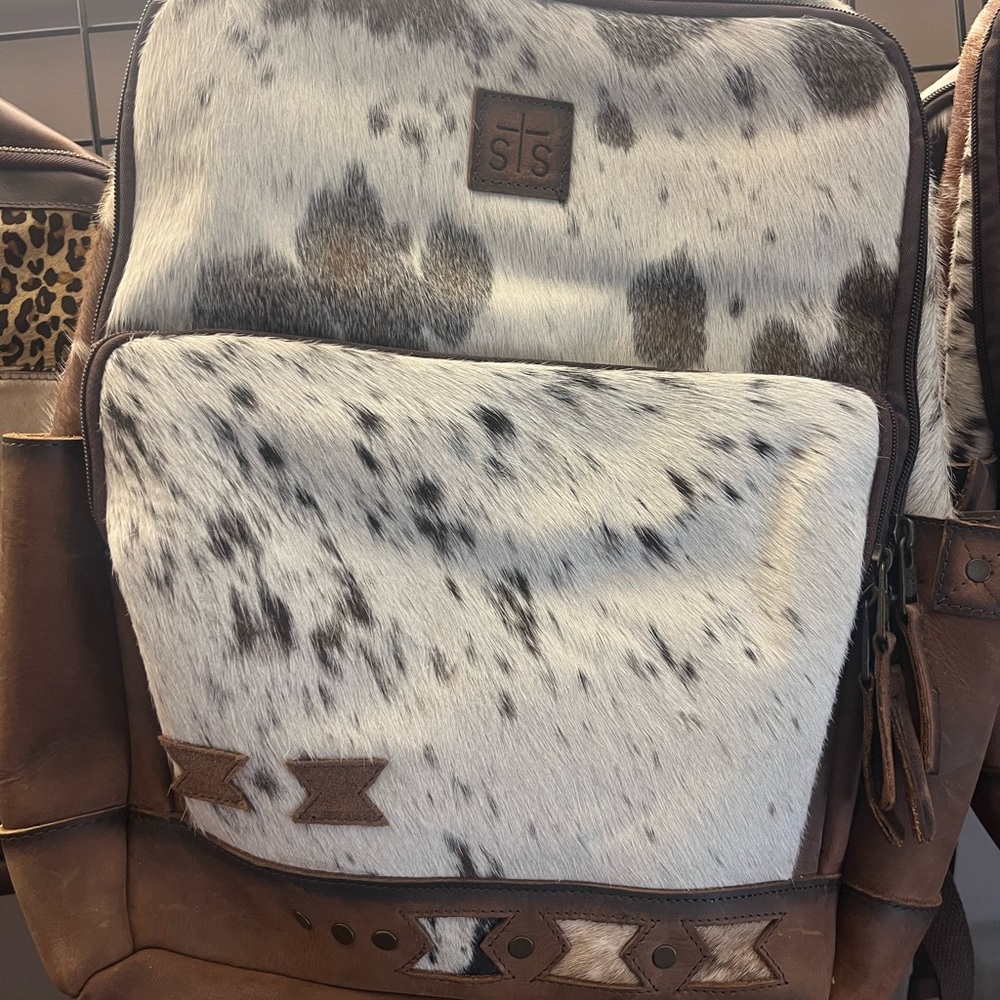 STS Ranchwear Cowhide and Brown Backpack